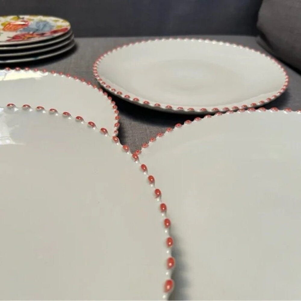ANTHROPOLOGIE Costa Nova Pearl Dinner Plates Set of 4 - Picture 2 of 4